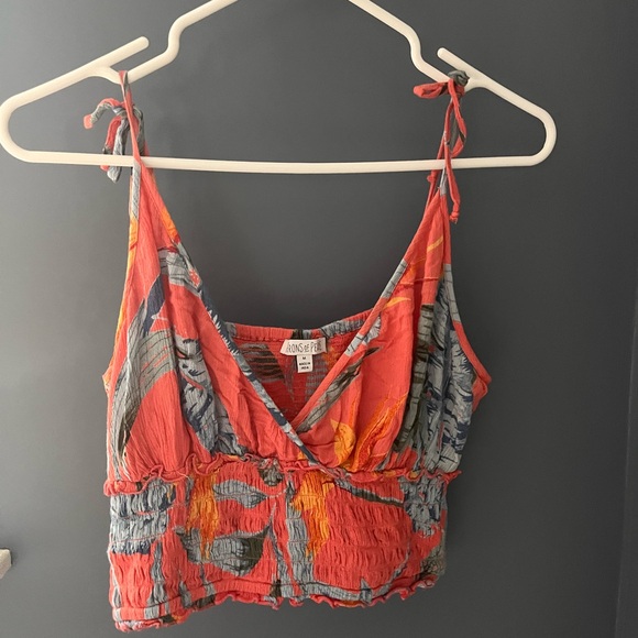 Patrons of Peace mango floral crop top M - Picture 1 of 2
